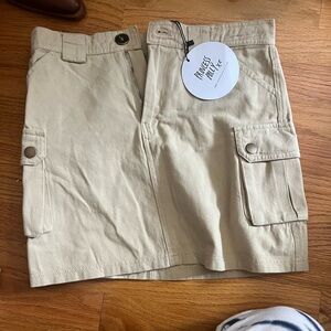 Princess Polly Beige Cargo Mini Skirt